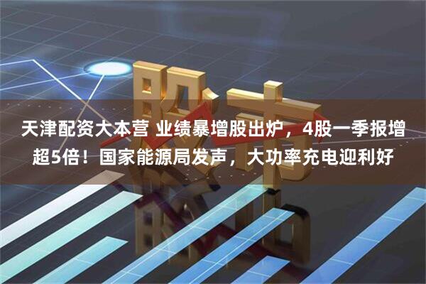 天津配资大本营 业绩暴增股出炉，4股一季报增超5倍！国家能源局发声，大功率充电迎利好